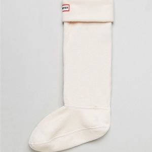 Hunter Original Tall Boot Socks Liners Natural White‎ M L (size 8) comfy fleece!